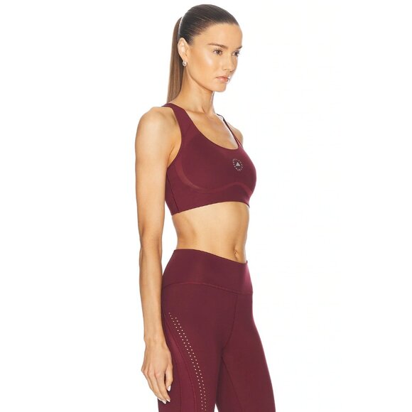 Adidas by Stella McCartney Tpr Pi Bra in Burgundy Medium New Womens Sports - Picture 3 of 13